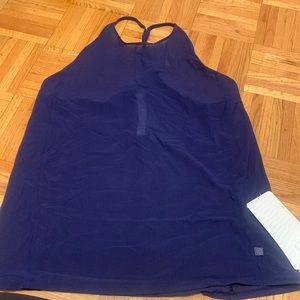 Lululemon NWT featherlight singlet mesh. Navy blue. Size 8